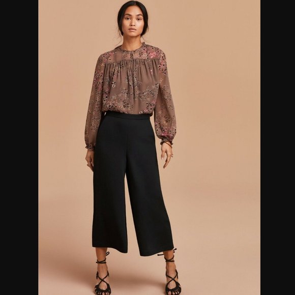 Aritzia Wilfred Lalement Black Wide Leg Pants 2 - Picture 1 of 8